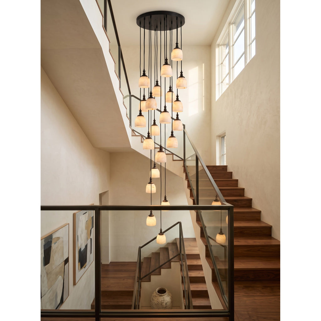 Radilum Chart Alabaster Cluster Chandelier