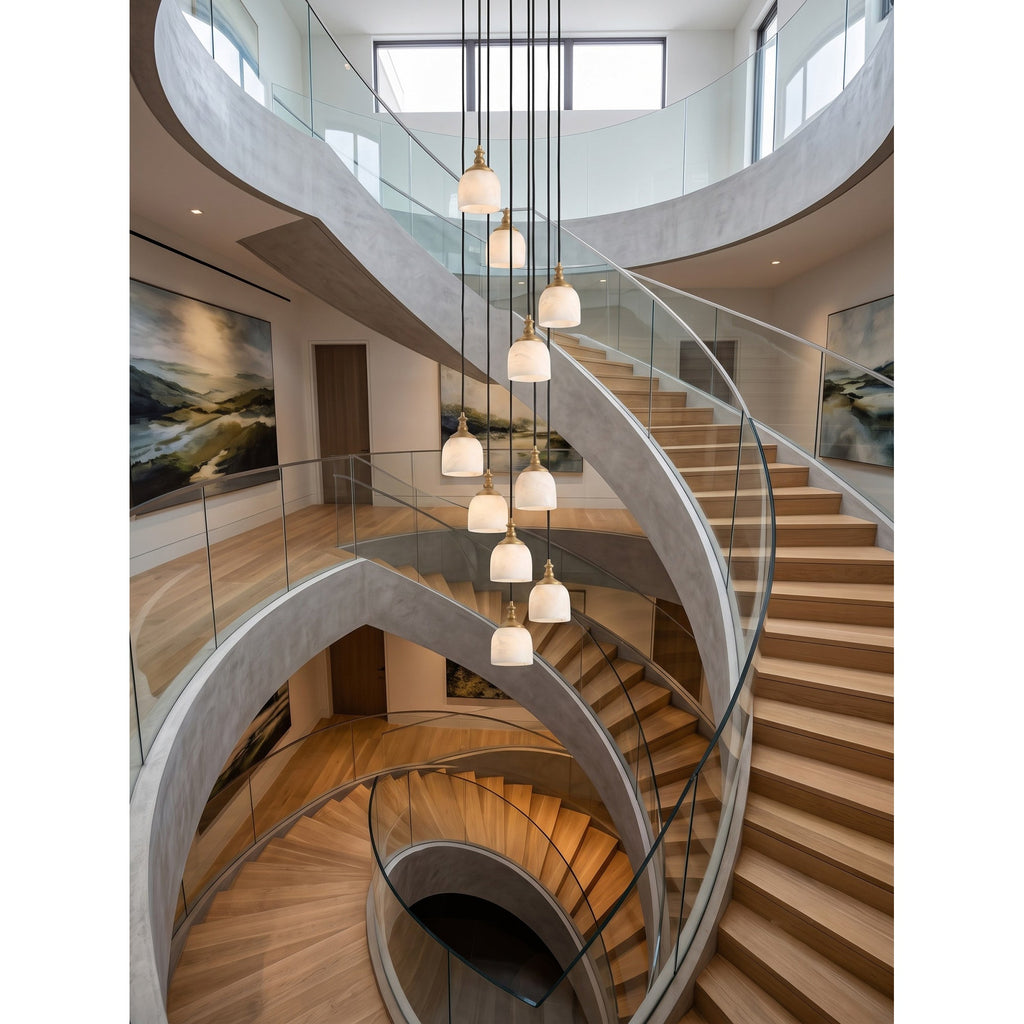 Radilum Chart Alabaster Cluster Chandelier