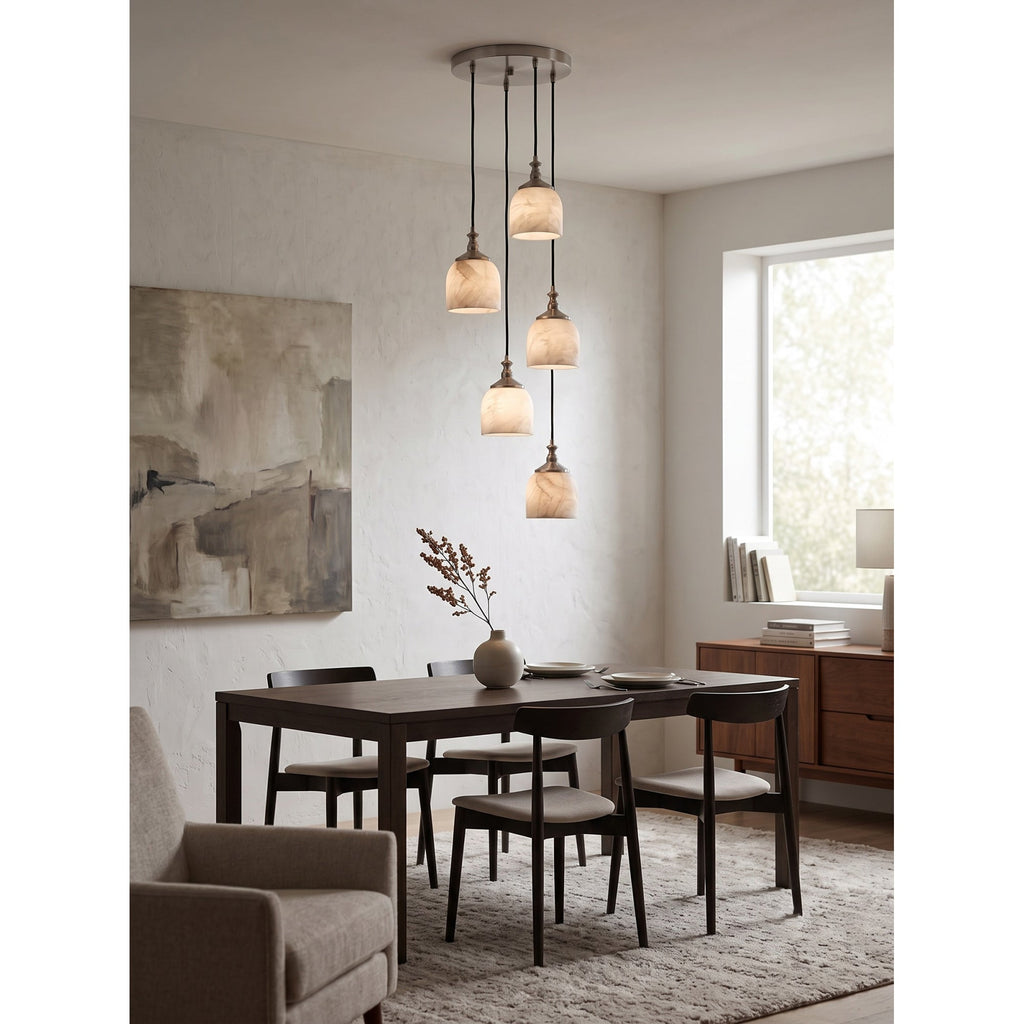 Radilum Chart Alabaster Cluster Chandelier