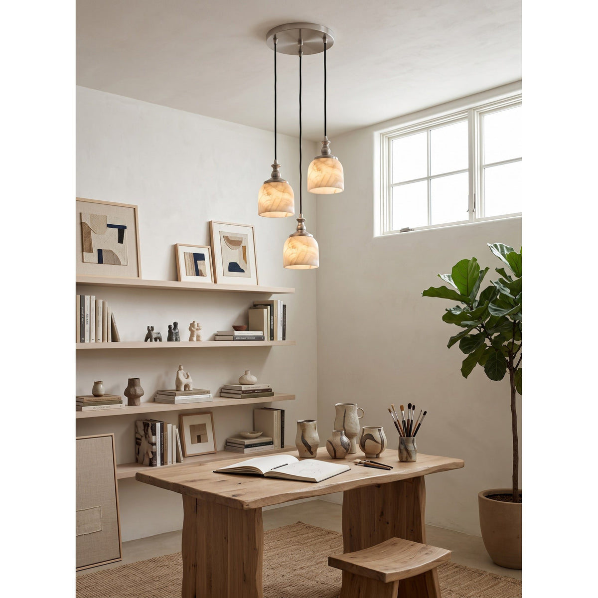 Radilum Chart Alabaster Cluster Chandelier
