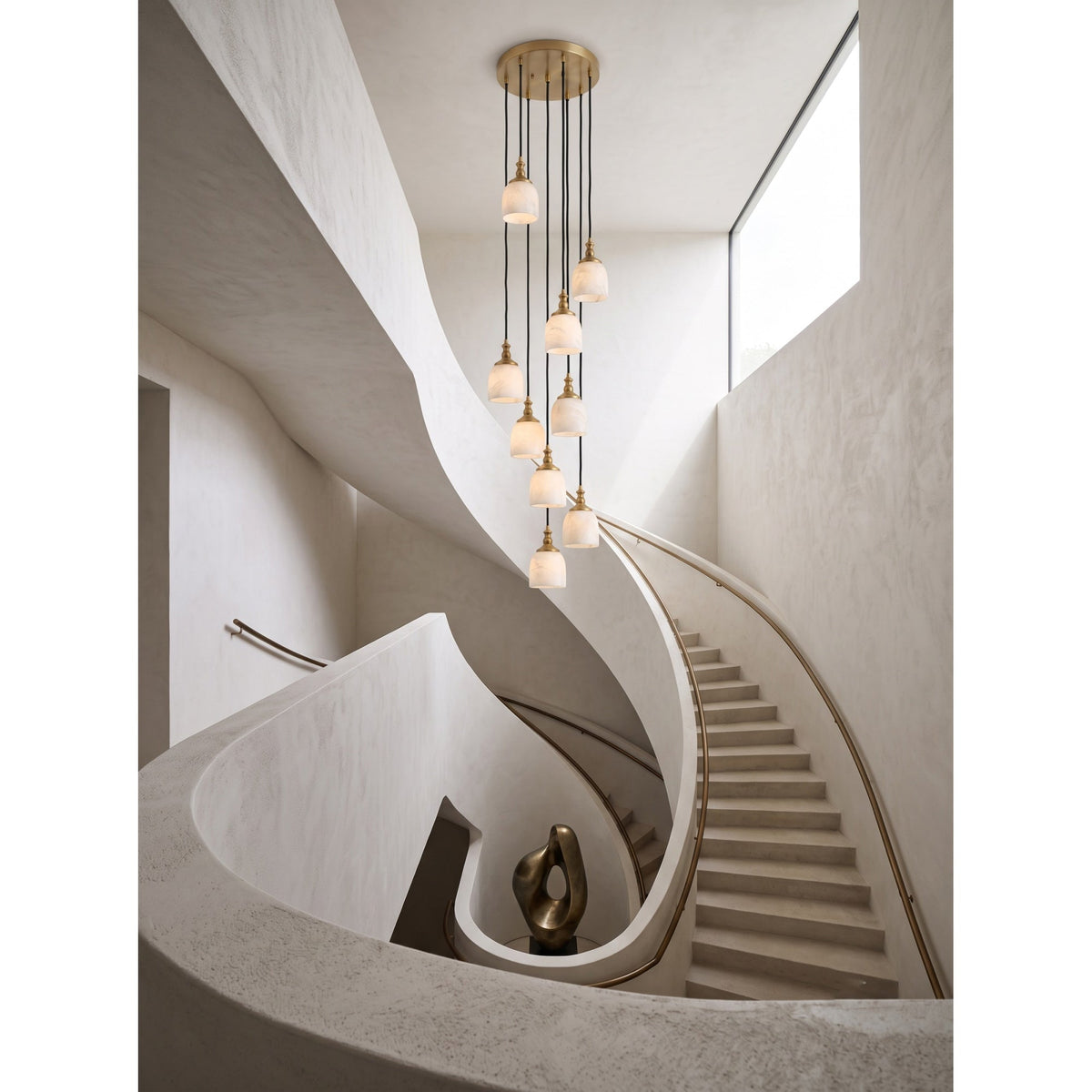 Radilum Chart Alabaster Cluster Chandelier