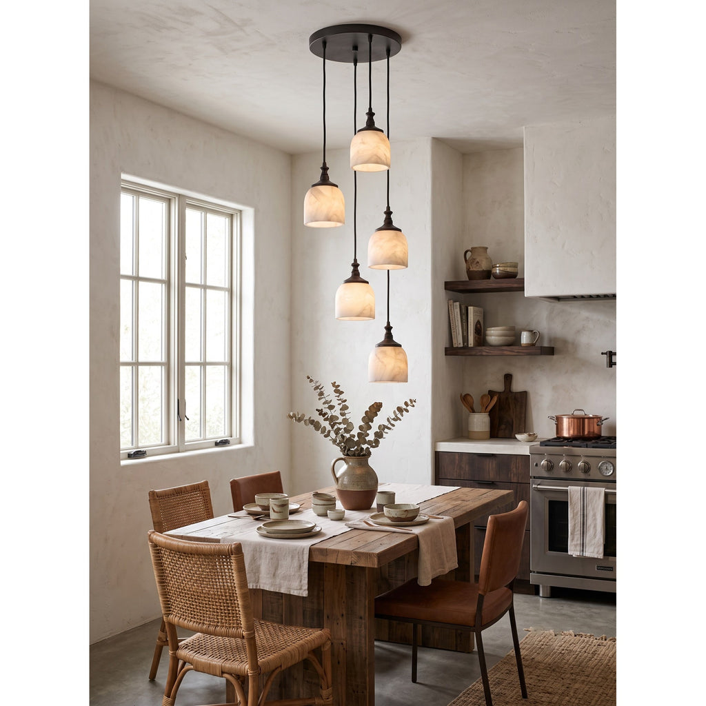 Radilum Chart Alabaster Cluster Chandelier