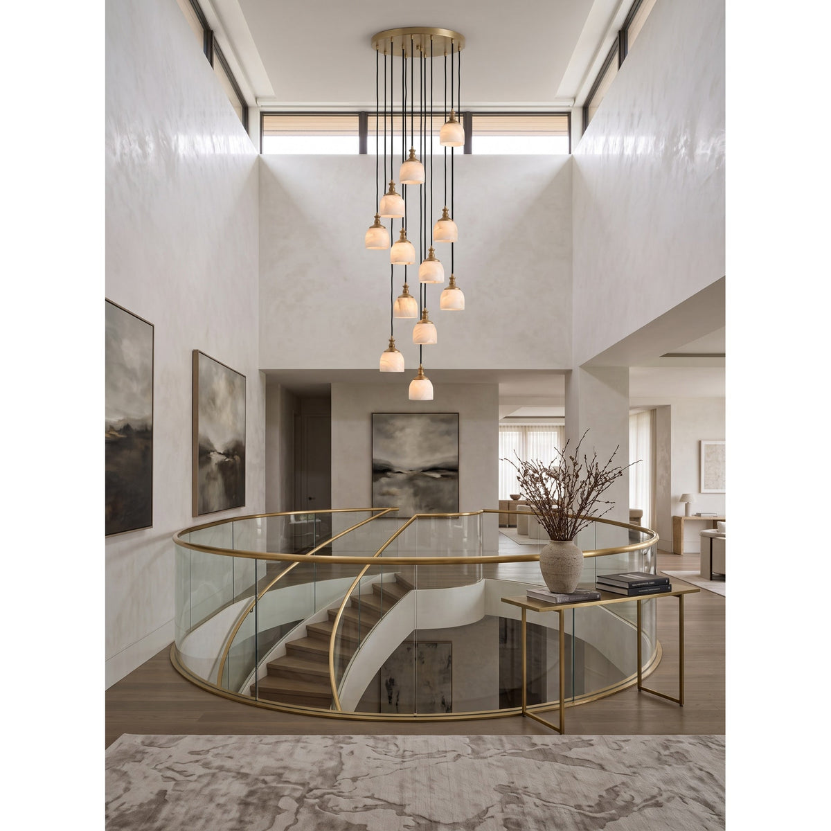 Radilum Chart Alabaster Cluster Chandelier
