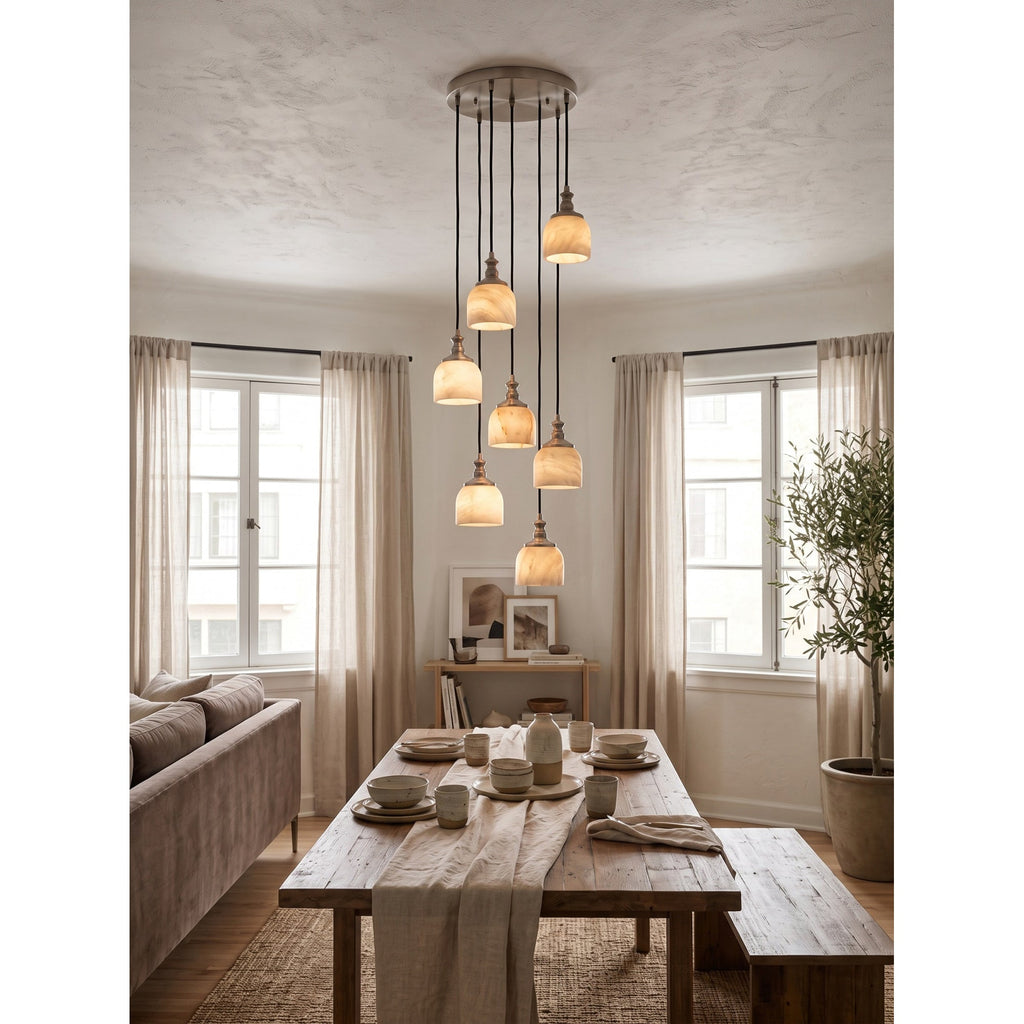 Radilum Chart Alabaster Cluster Chandelier