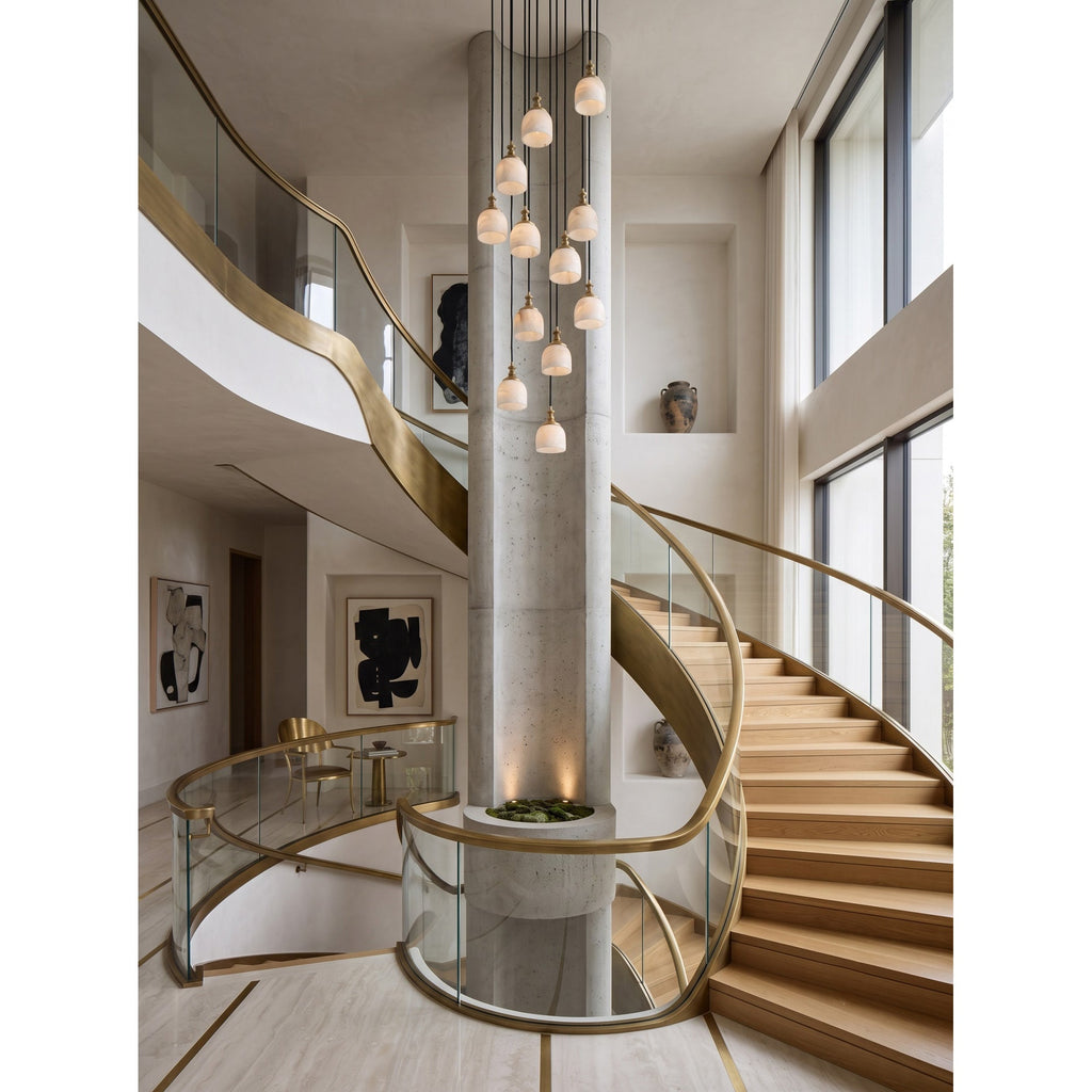 Radilum Chart Alabaster Cluster Chandelier