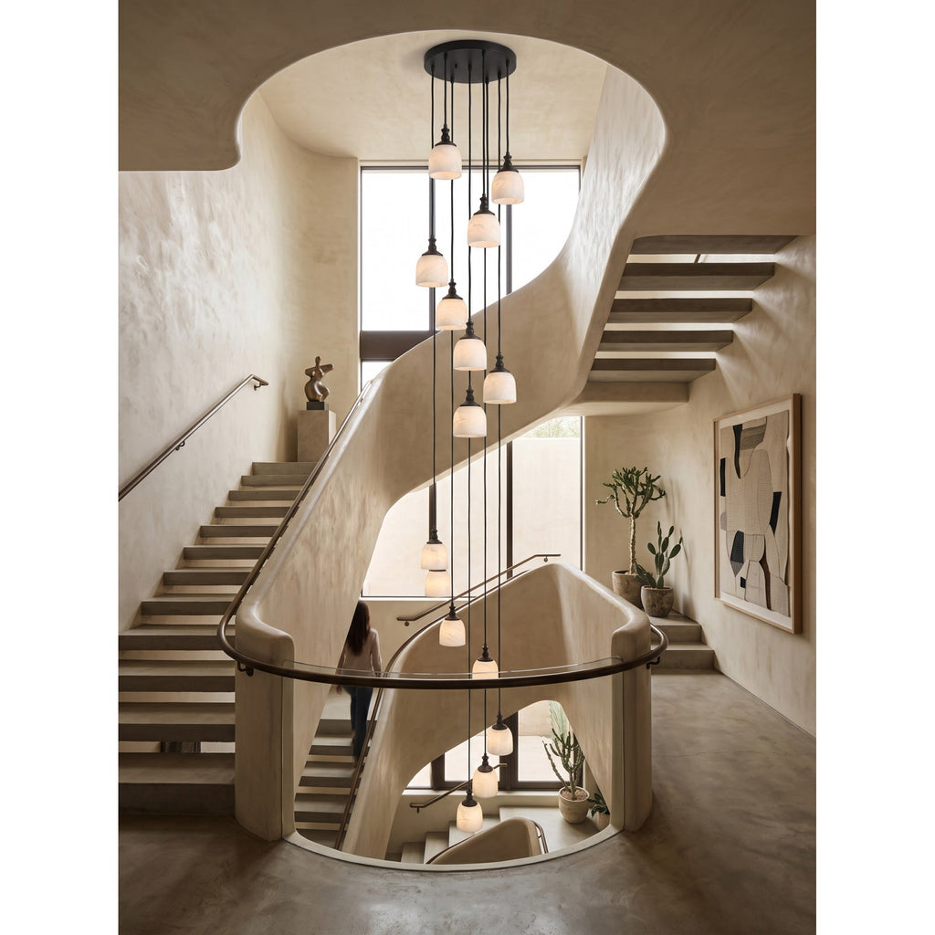 Radilum Chart Alabaster Cluster Chandelier