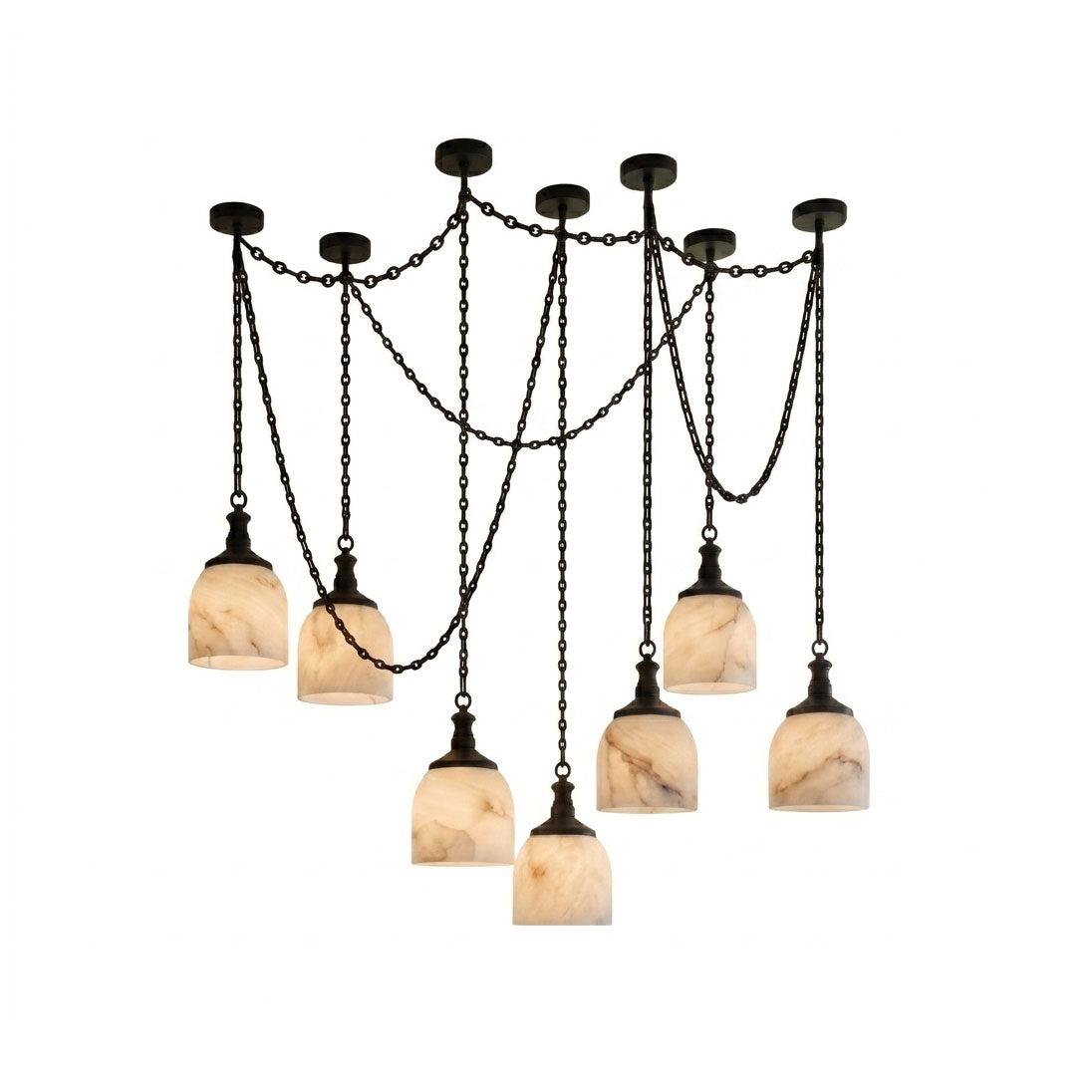 Radilum Chart Chain Alabaster Chandelier