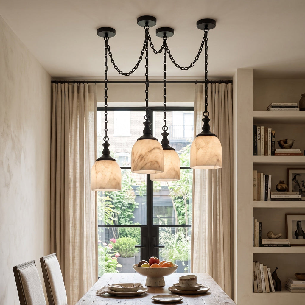 Radilum Chart Chain Alabaster Chandelier