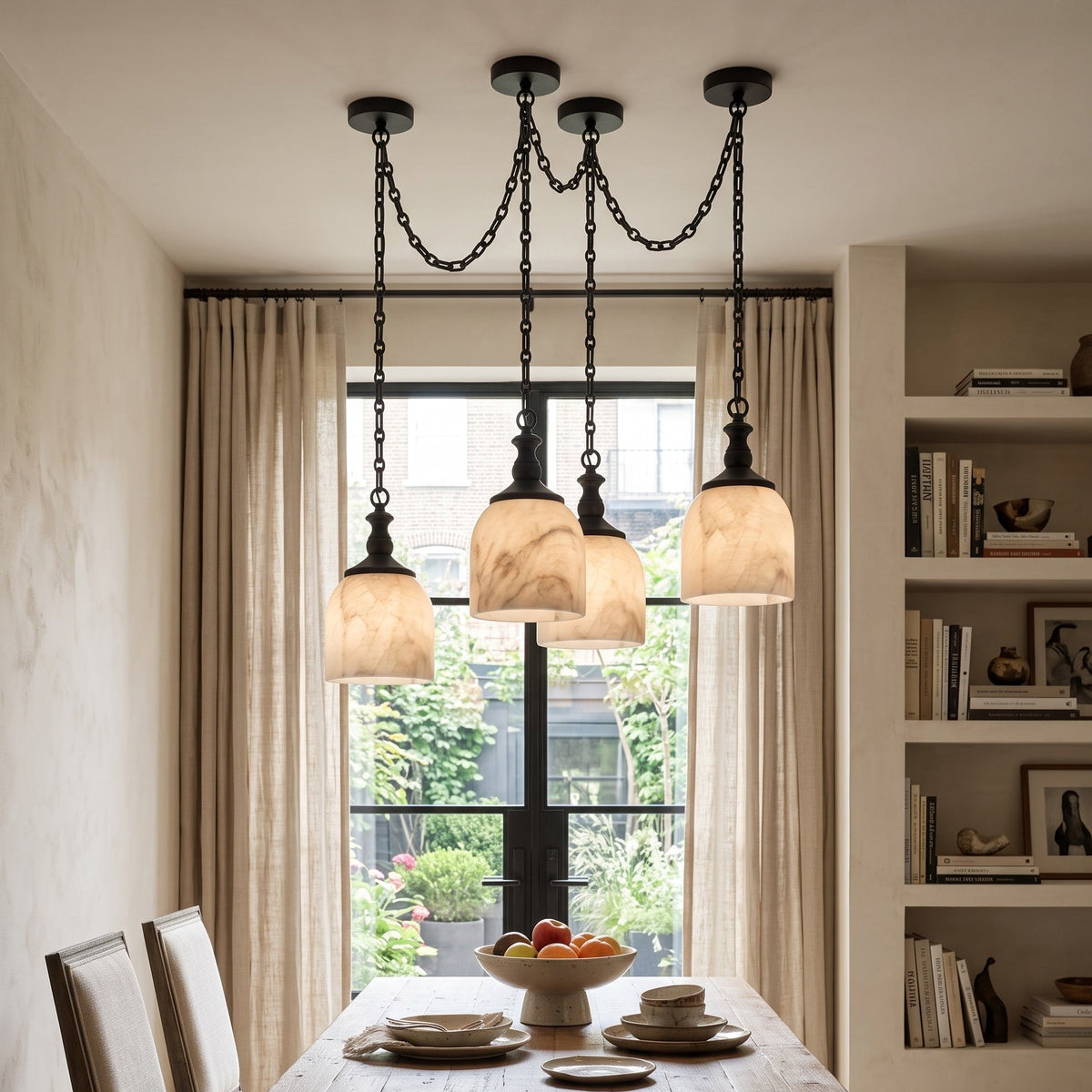 Radilum Chart Chain Alabaster Chandelier