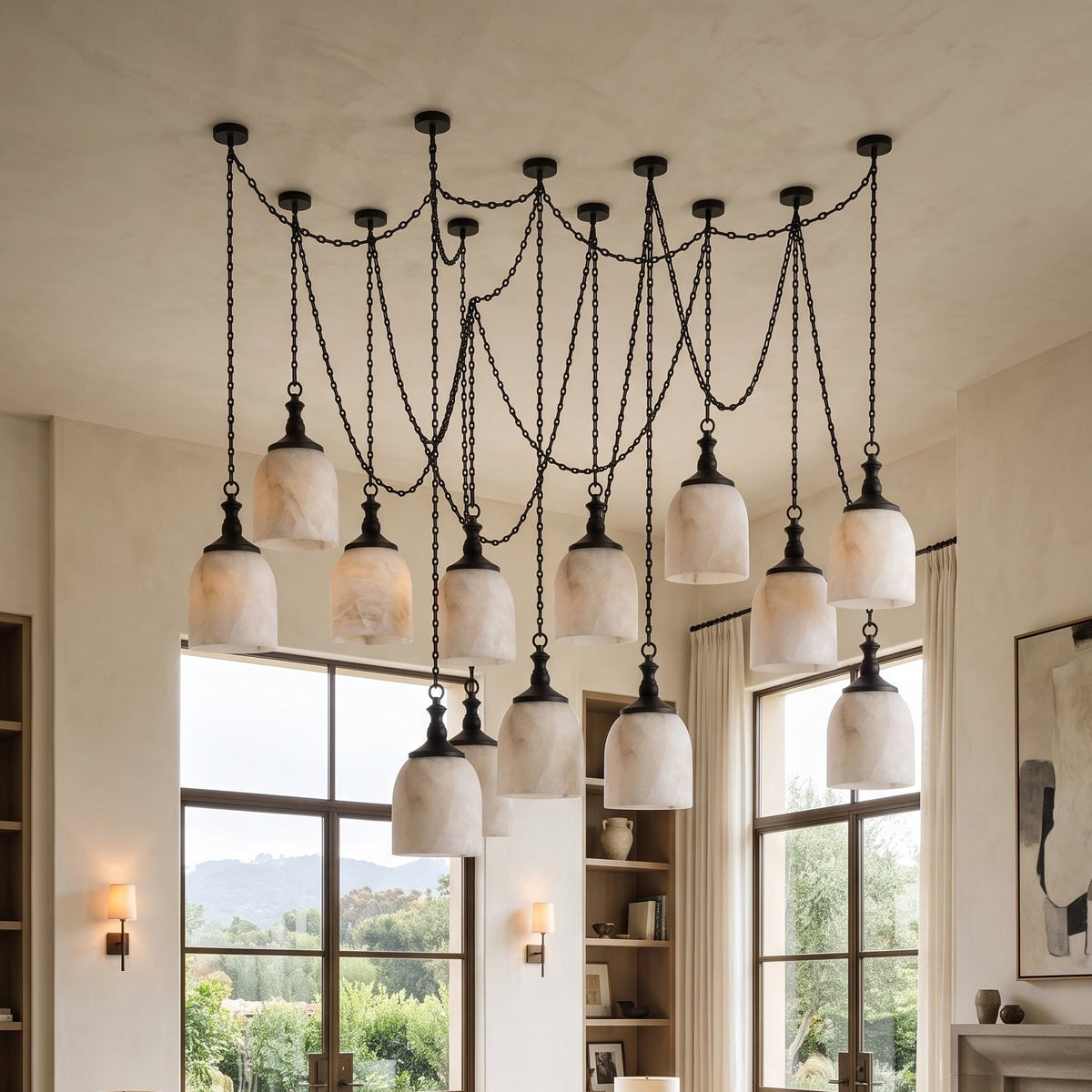 Radilum Chart Chain Alabaster Chandelier