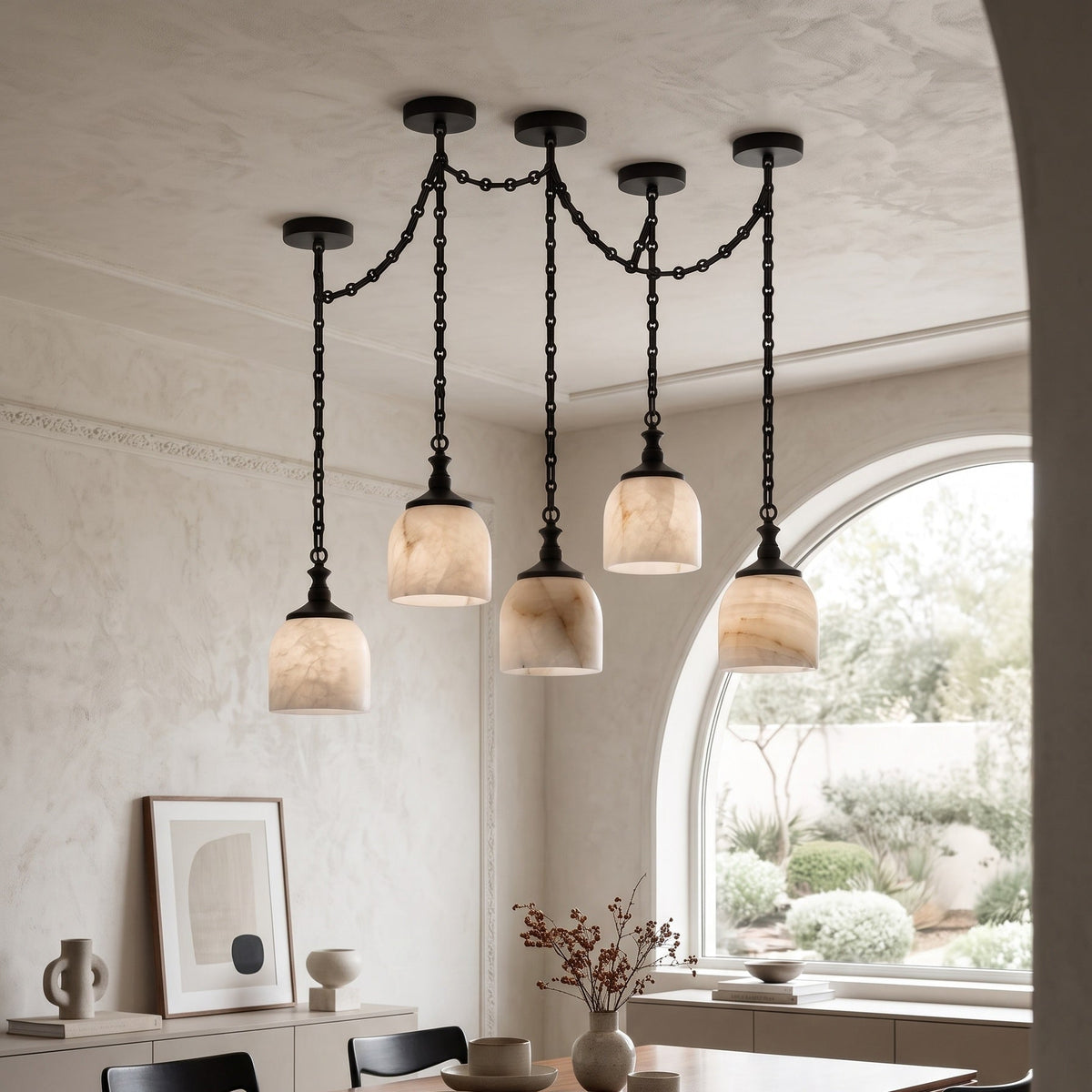 Radilum Chart Chain Alabaster Chandelier