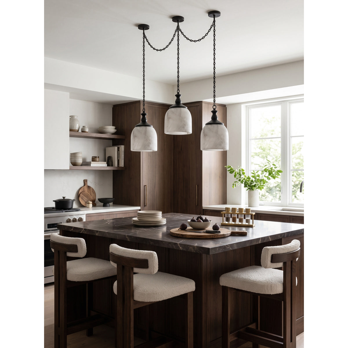 Radilum Chart Chain Alabaster Chandelier