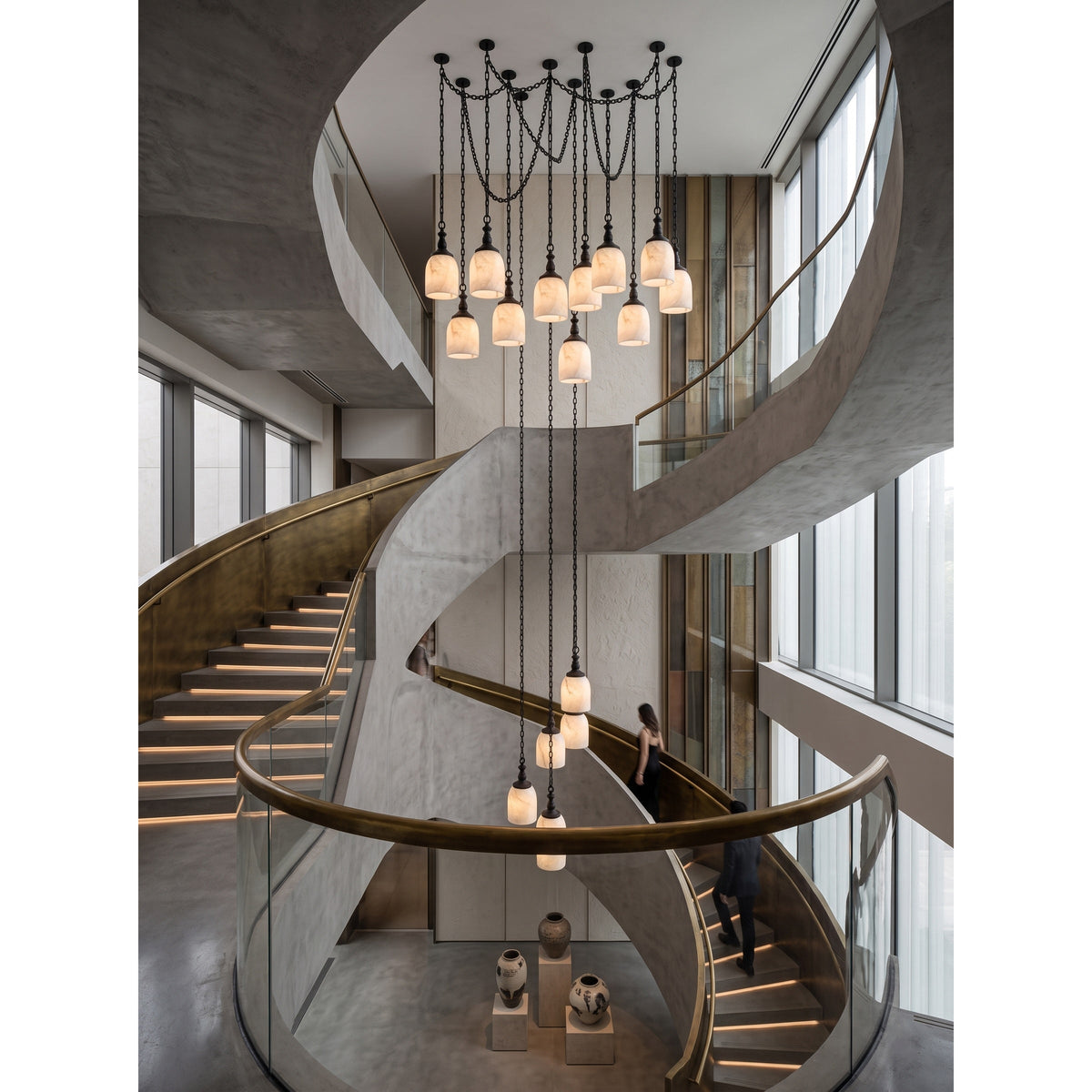 Radilum Chart Chain Alabaster Chandelier