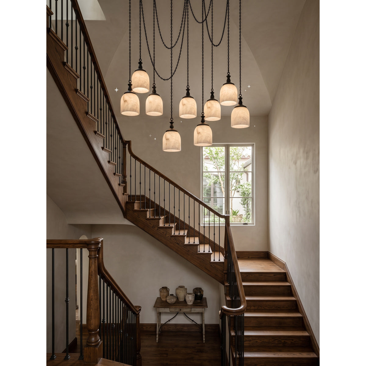 Radilum Chart Chain Alabaster Chandelier