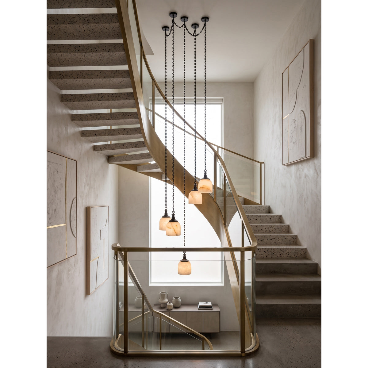 Radilum Chart Chain Alabaster Chandelier