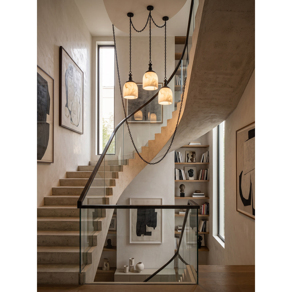 Radilum Chart Chain Alabaster Chandelier