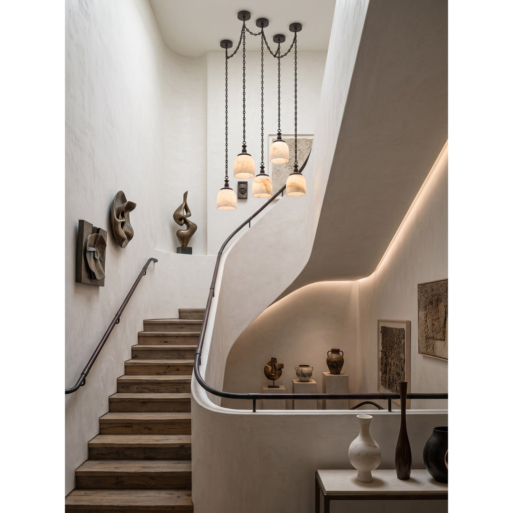 Radilum Chart Chain Alabaster Chandelier