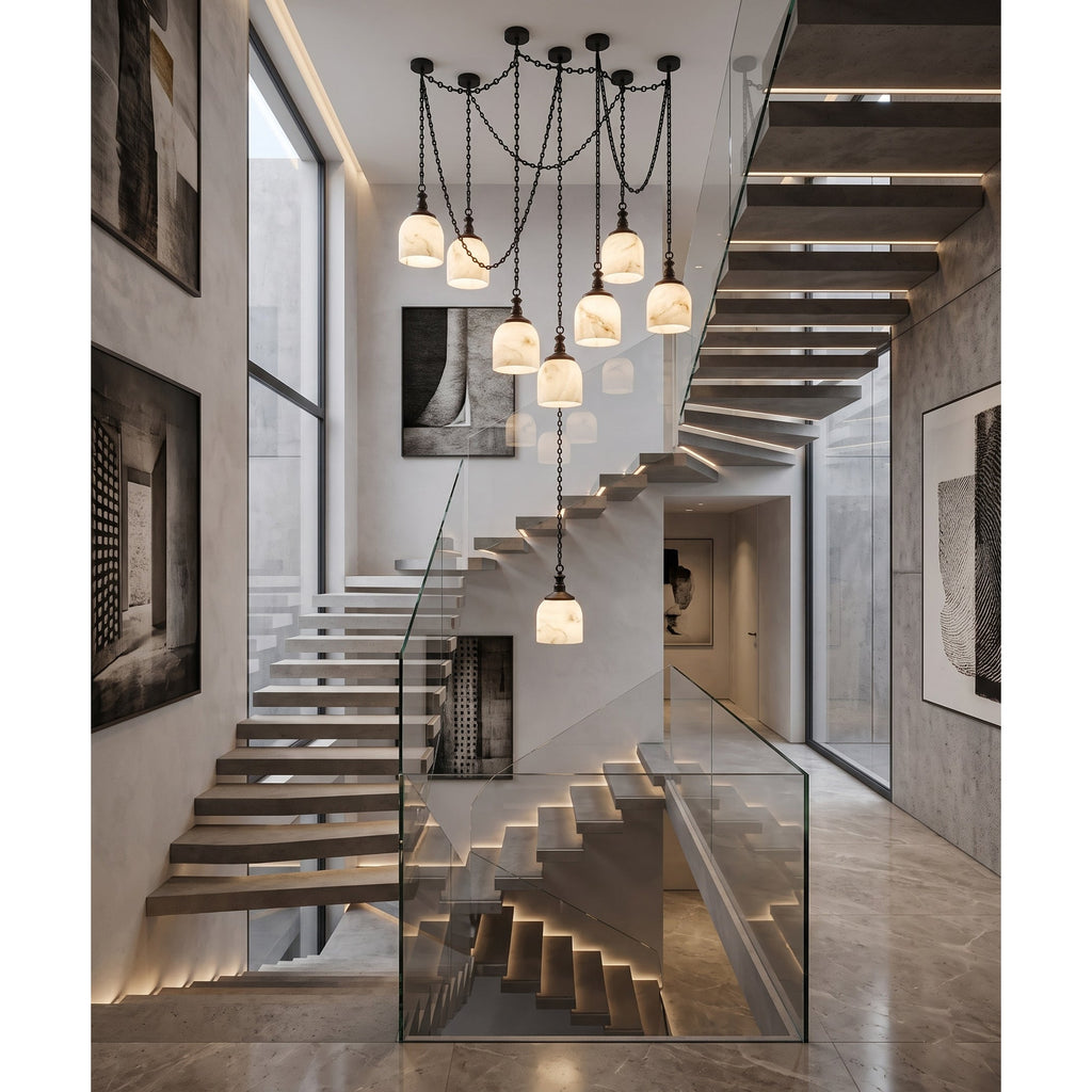 Radilum Chart Chain Alabaster Chandelier