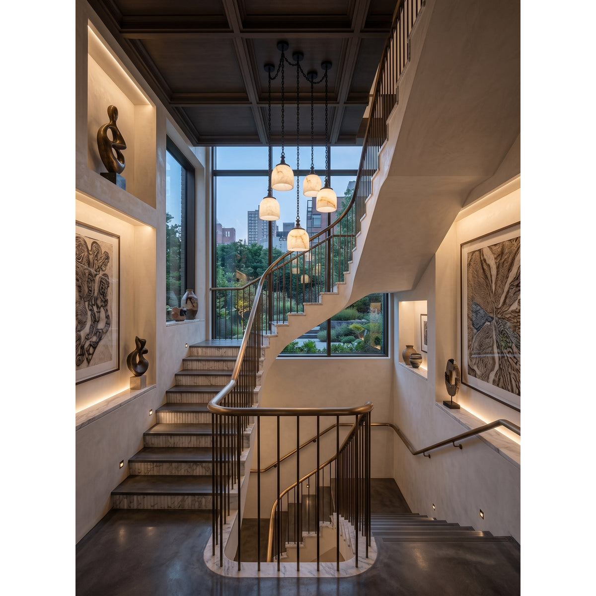 Radilum Chart Chain Alabaster Chandelier