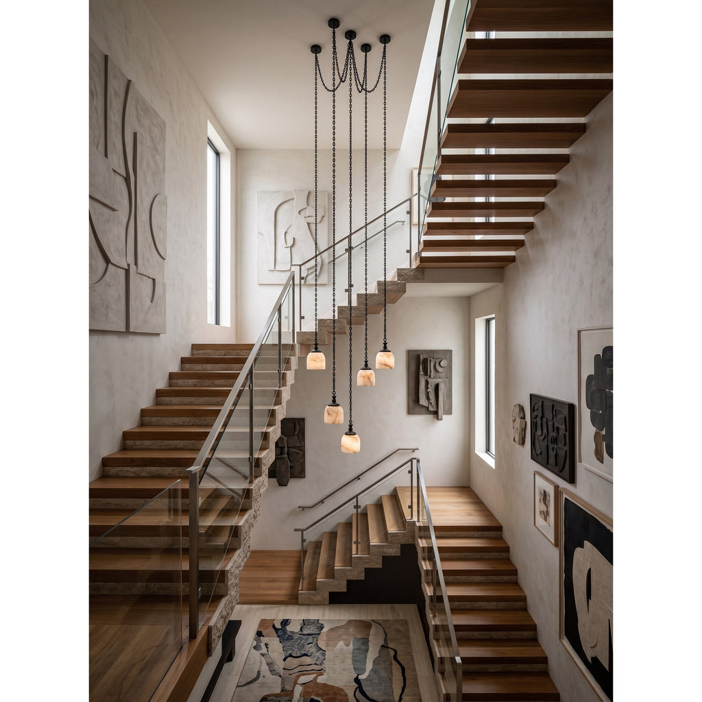 Radilum Chart Chain Alabaster Chandelier