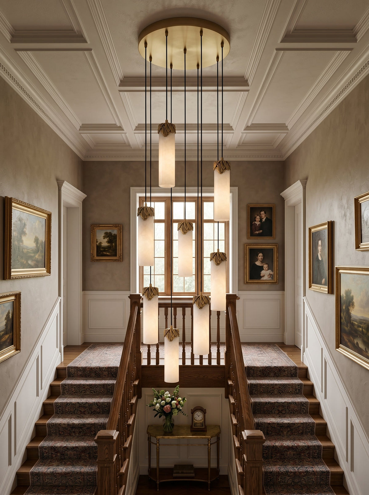 Radilum Dansani Lyra Alabaster Chandelier