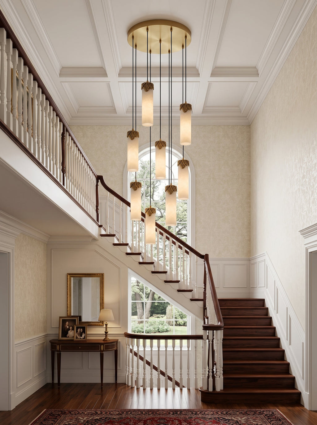Radilum Dansani Lyra Alabaster Chandelier