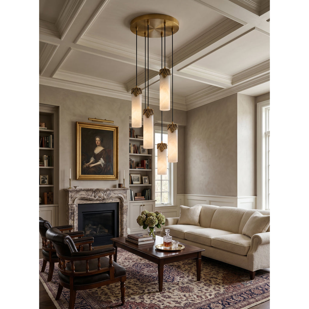 Radilum Dansani Lyra Alabaster Chandelier