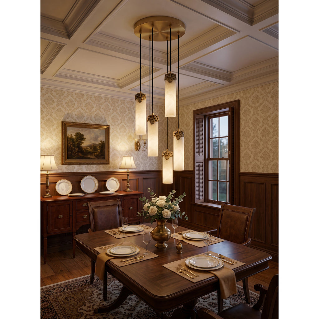 Radilum Dansani Lyra Alabaster Chandelier