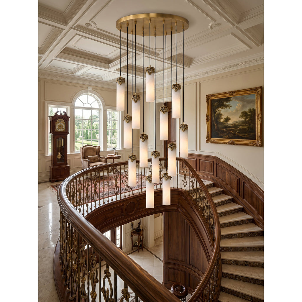 Radilum Dansani Lyra Alabaster Chandelier
