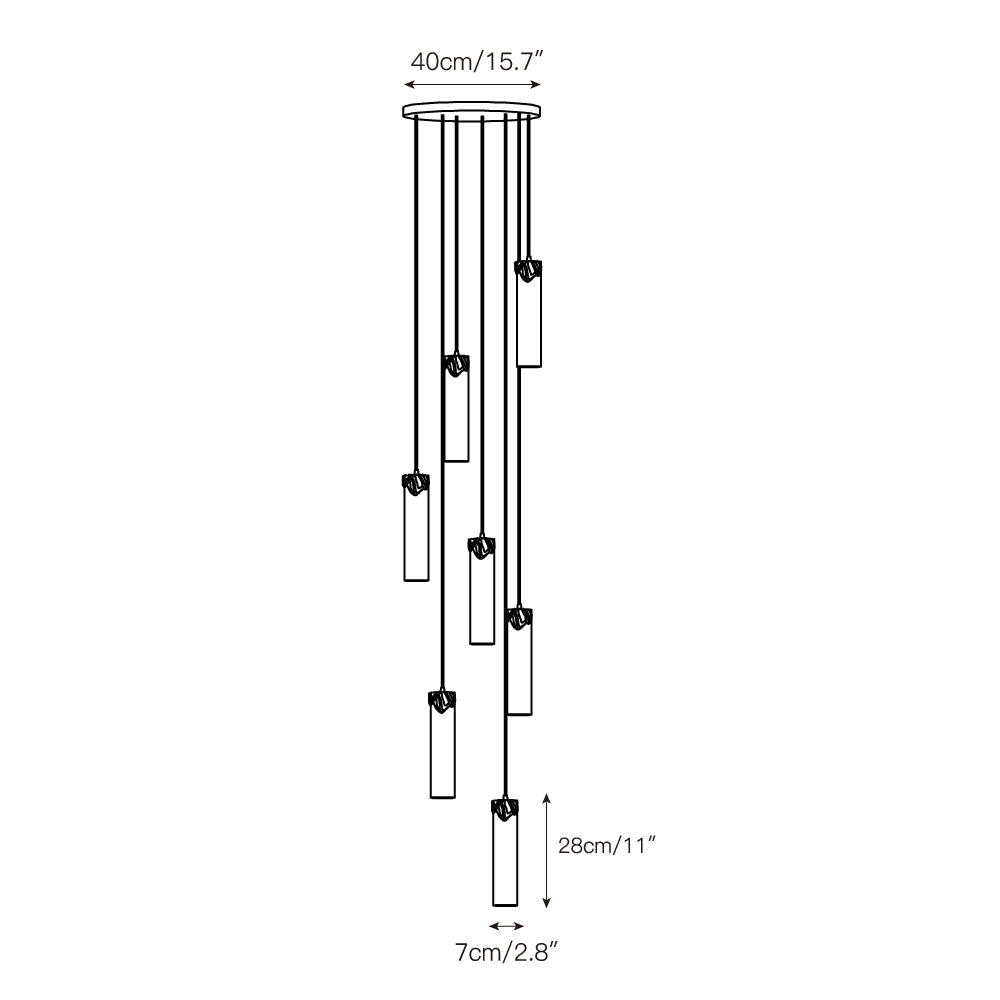 Radilum Dansani Lyra Alabaster Chandelier