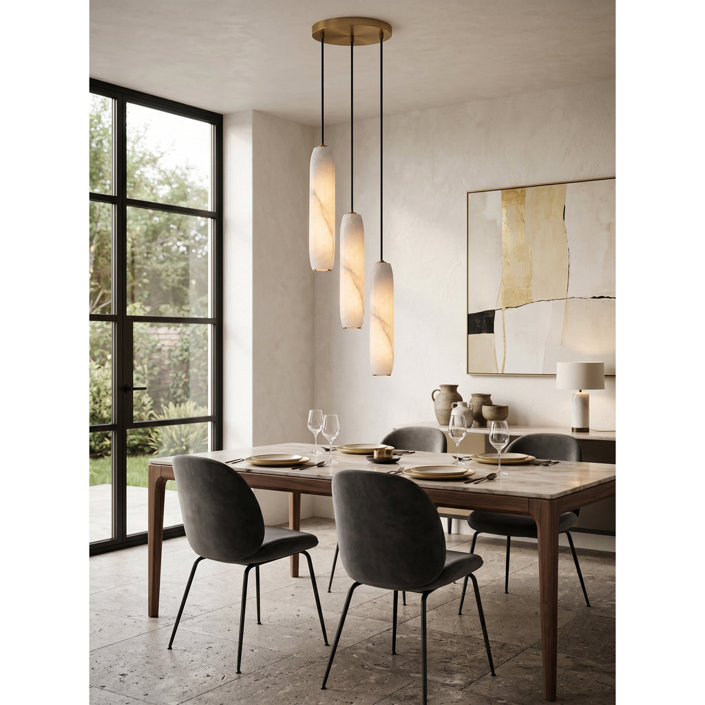Radilum Flute Alabaster Chandelier