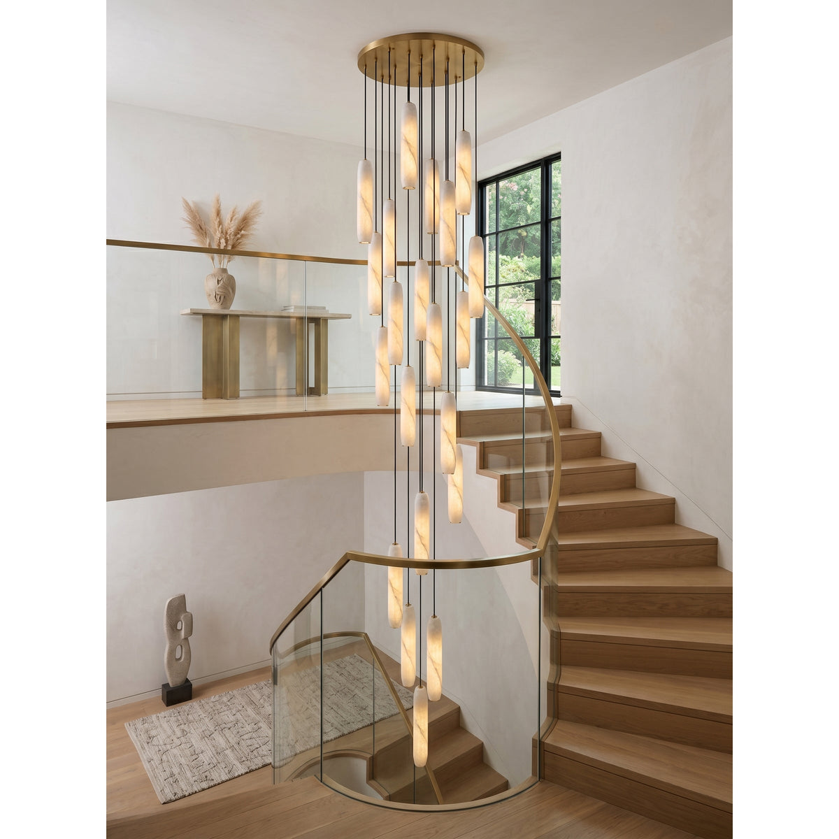 Radilum Flute Alabaster Chandelier