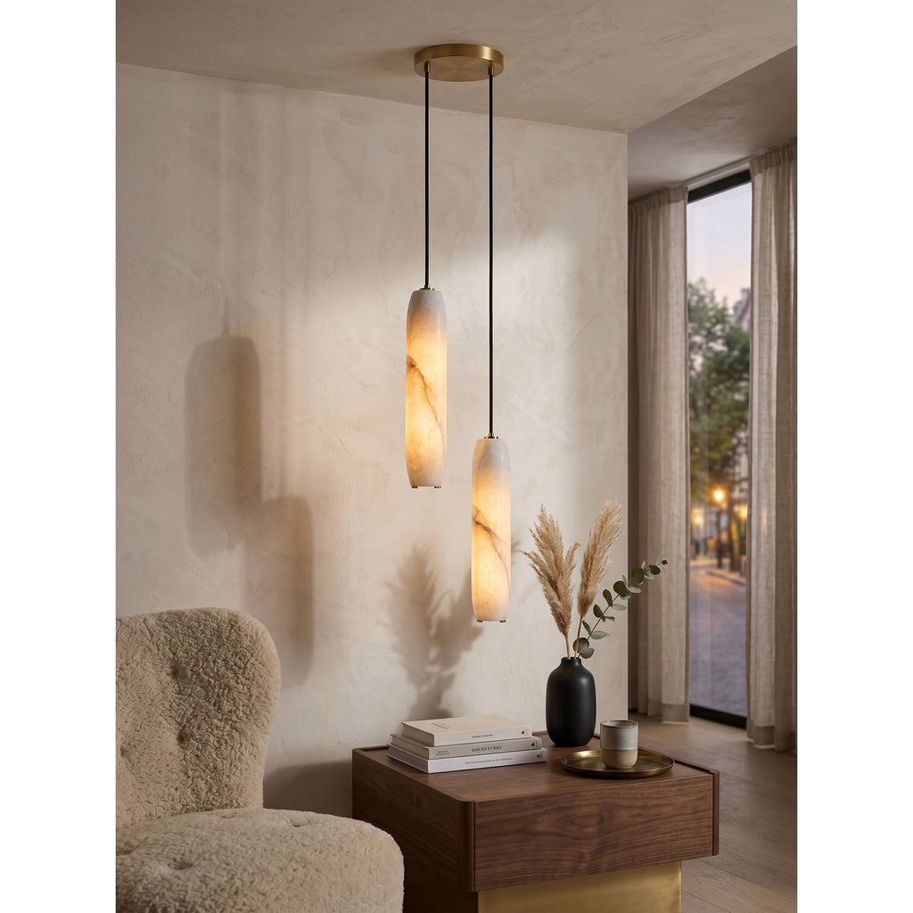 Radilum Flute Alabaster Chandelier