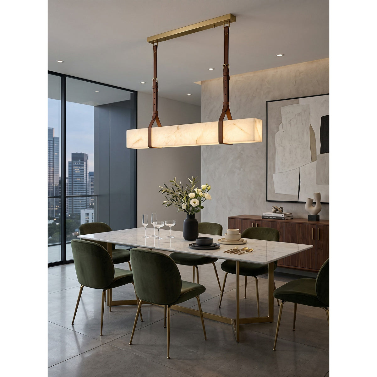 Radilum Frozen Alabaster Chandelier