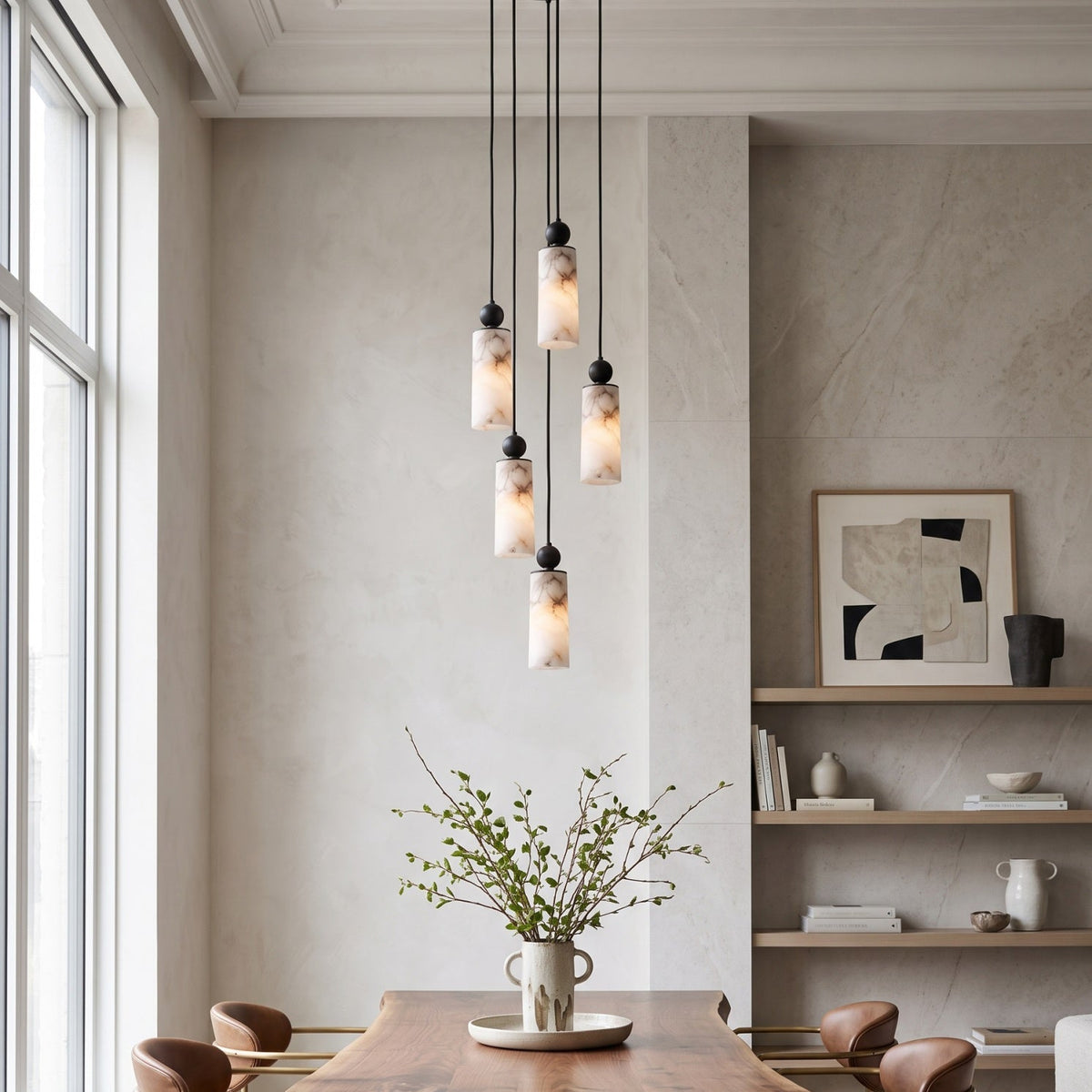 Radilum Harlin Alabaster Cluster Chandelier