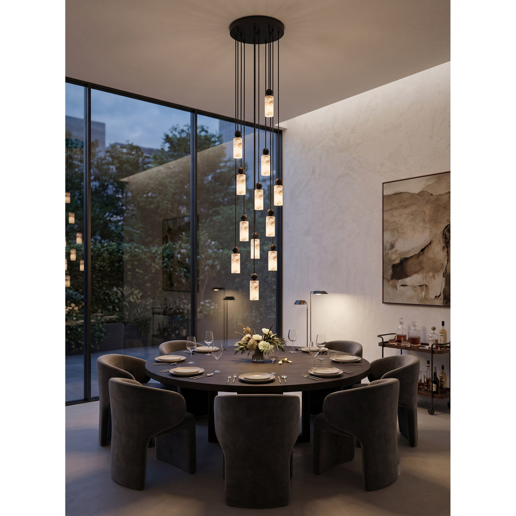 Radilum Harlin Alabaster Cluster Chandelier