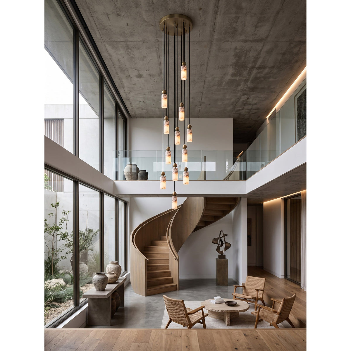 Radilum Harlin Alabaster Cluster Chandelier