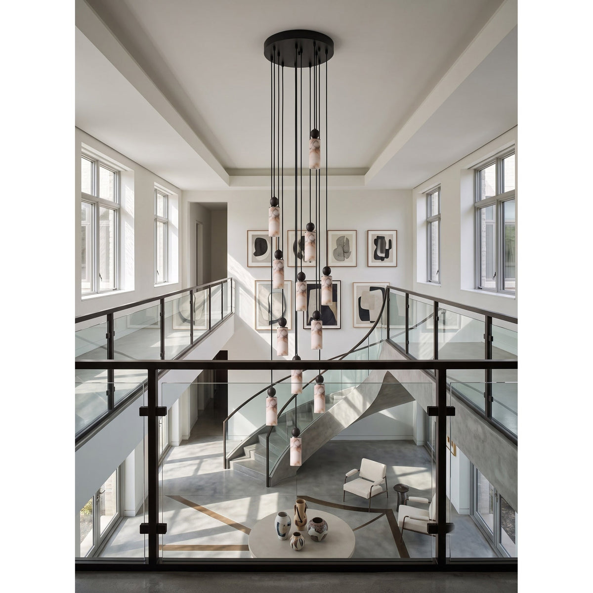 Radilum Harlin Alabaster Cluster Chandelier