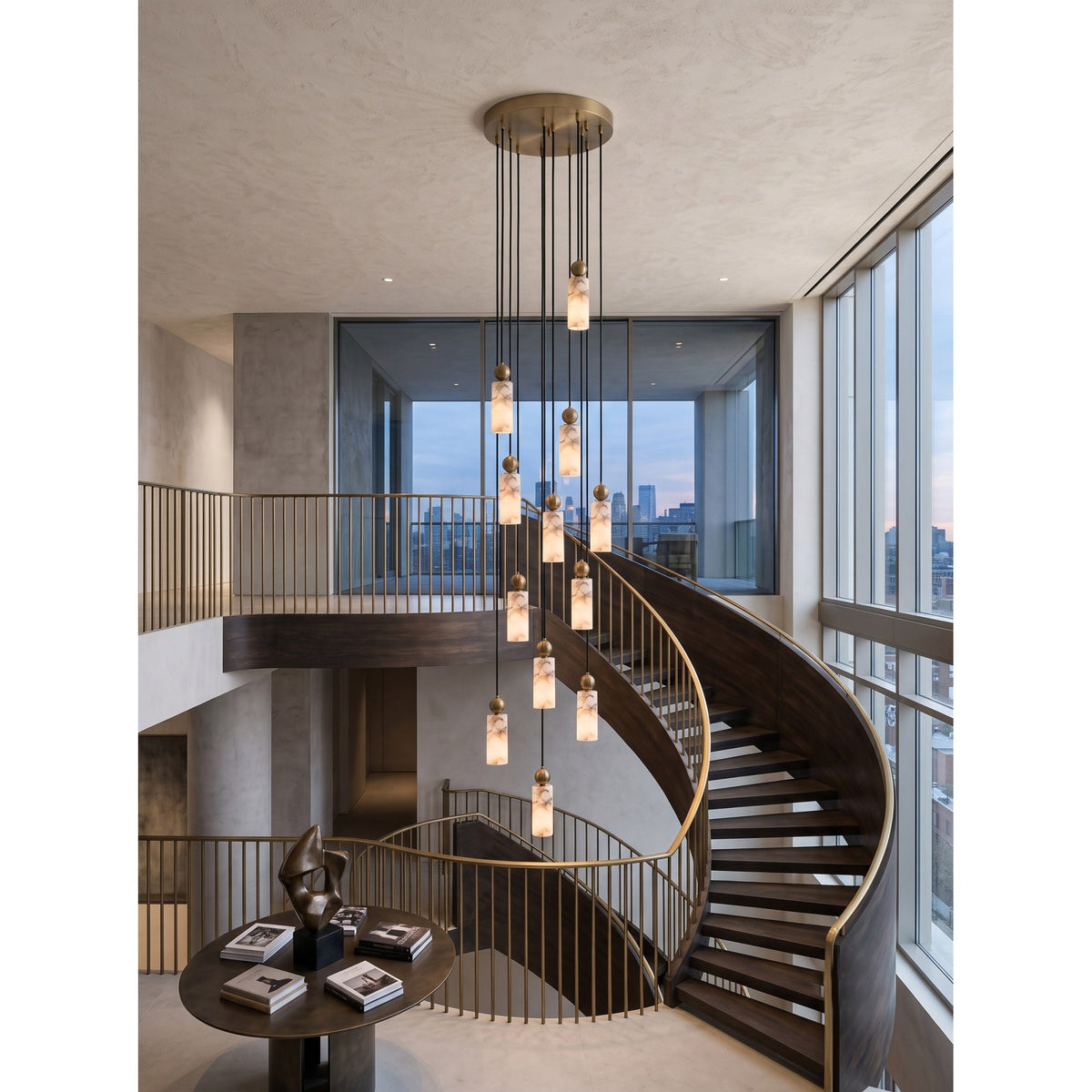 Radilum Harlin Alabaster Cluster Chandelier