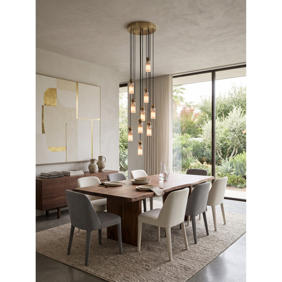 Radilum Harlin Alabaster Cluster Chandelier
