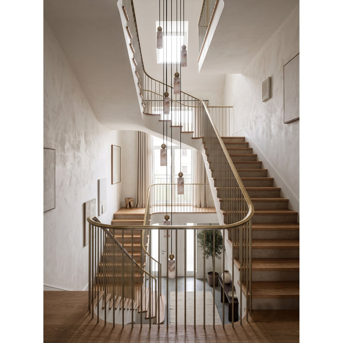 Radilum Harlin Alabaster Cluster Chandelier