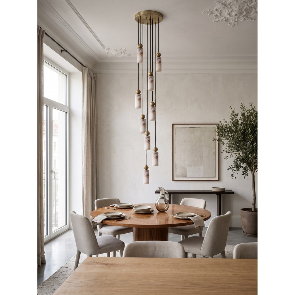 Radilum Harlin Alabaster Cluster Chandelier