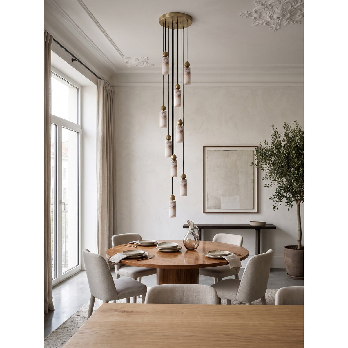 Radilum Harlin Alabaster Cluster Chandelier