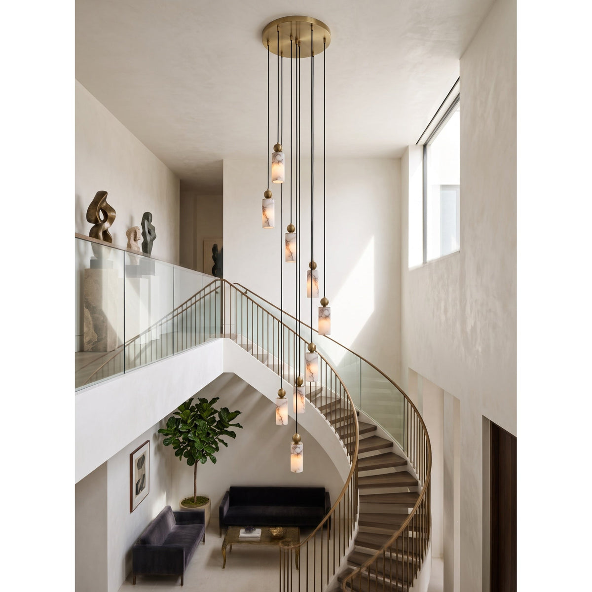 Radilum Harlin Alabaster Cluster Chandelier