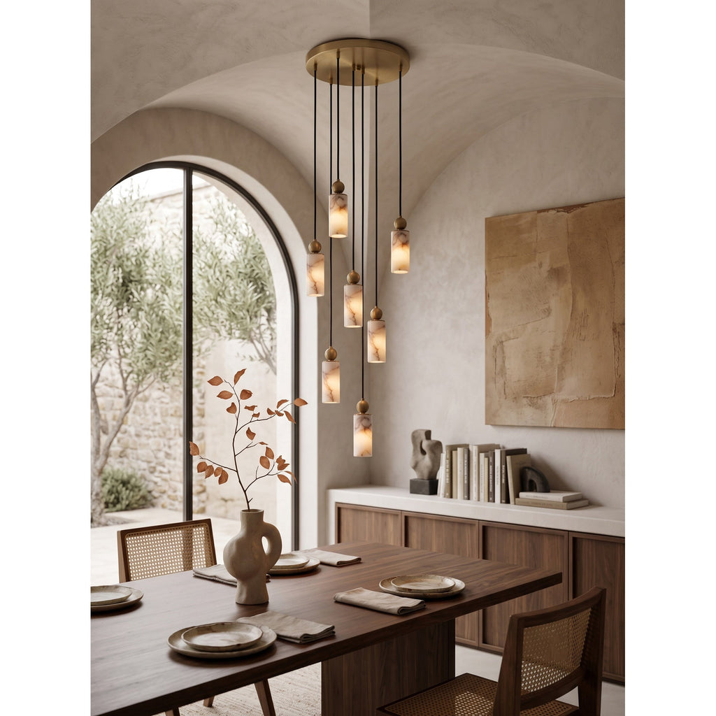Radilum Harlin Alabaster Cluster Chandelier
