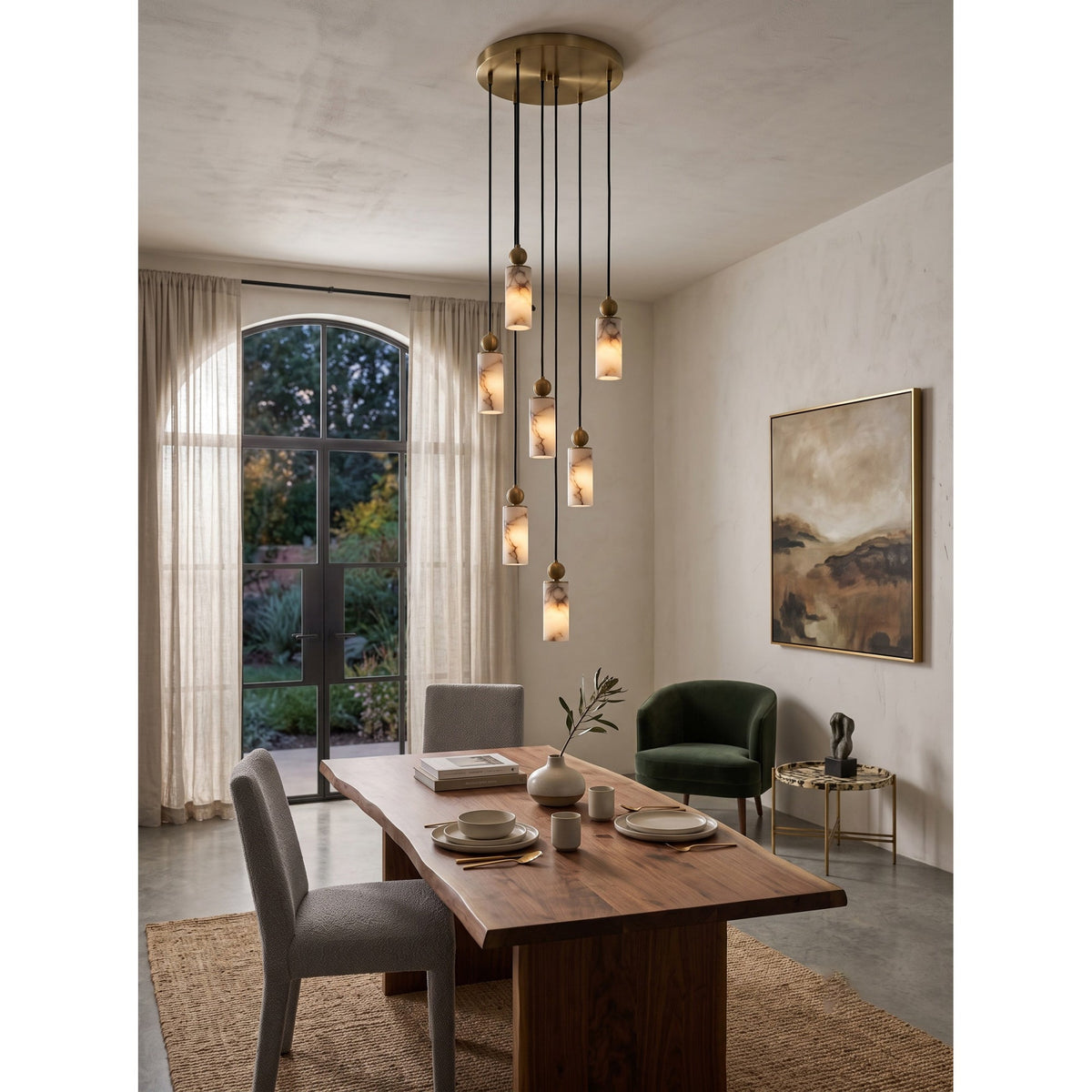 Radilum Harlin Alabaster Cluster Chandelier