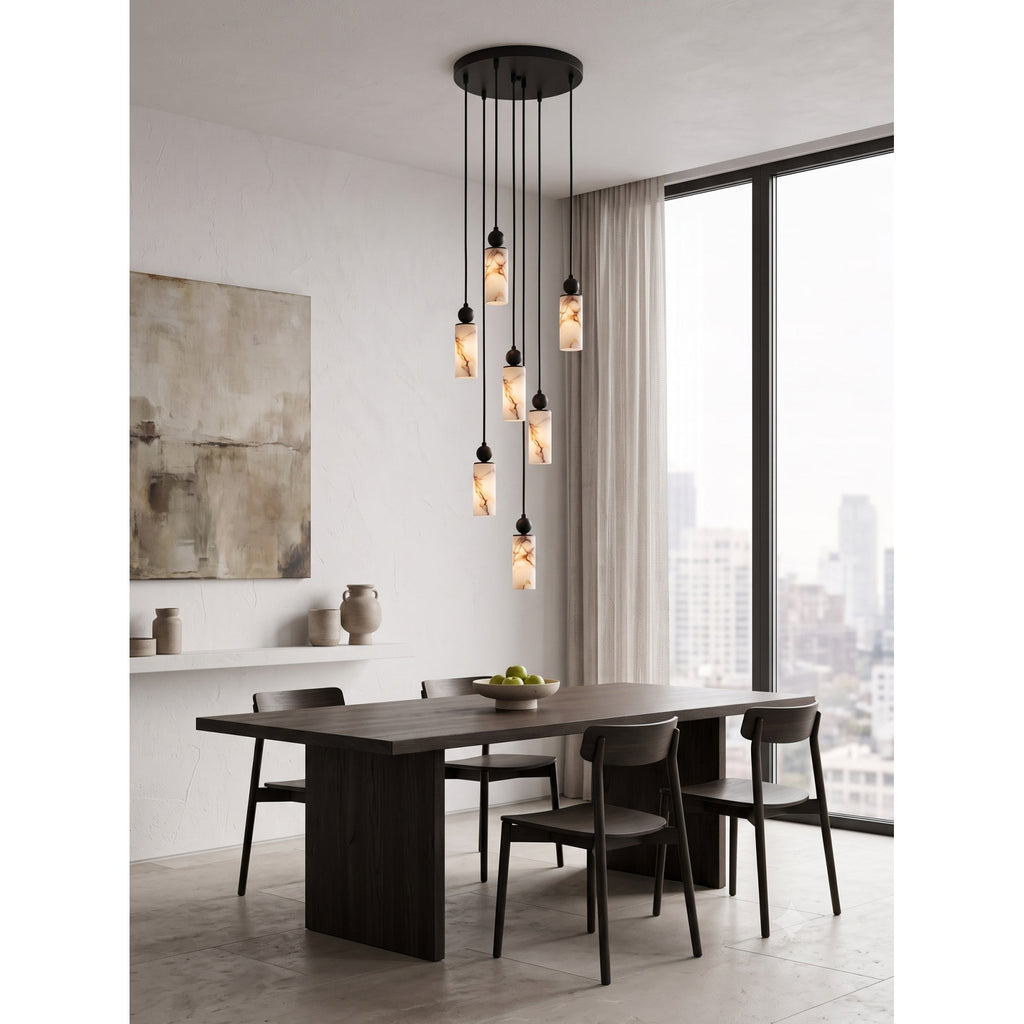Radilum Harlin Alabaster Cluster Chandelier