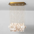 Radilum Hexagon Tiered Rain Alabaster Chandelier