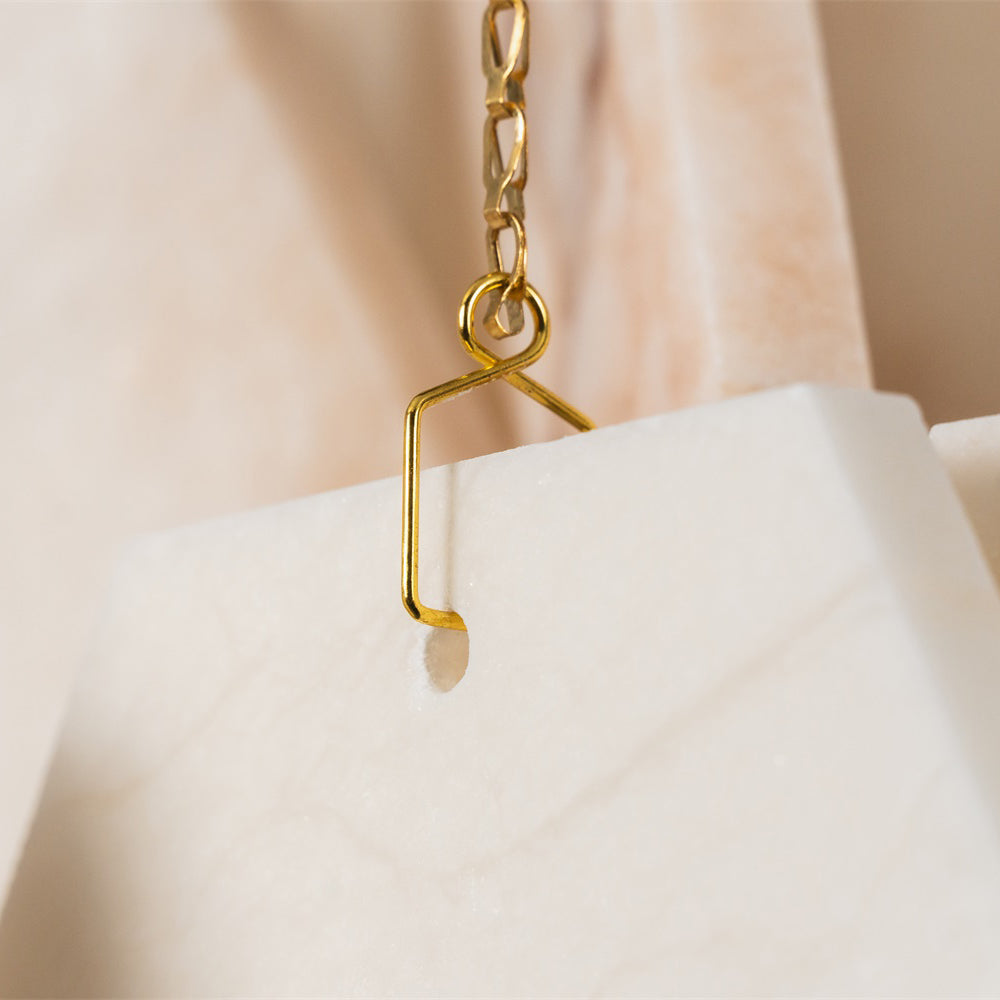 Radilum Hexagon Tiered Rain Alabaster Chandelier