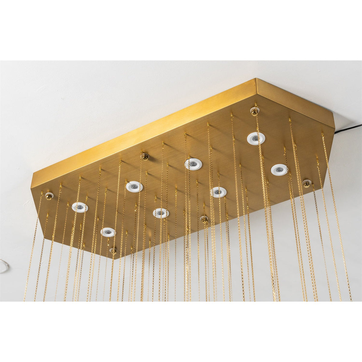 Radilum Hexagon Tiered Rain Alabaster Chandelier